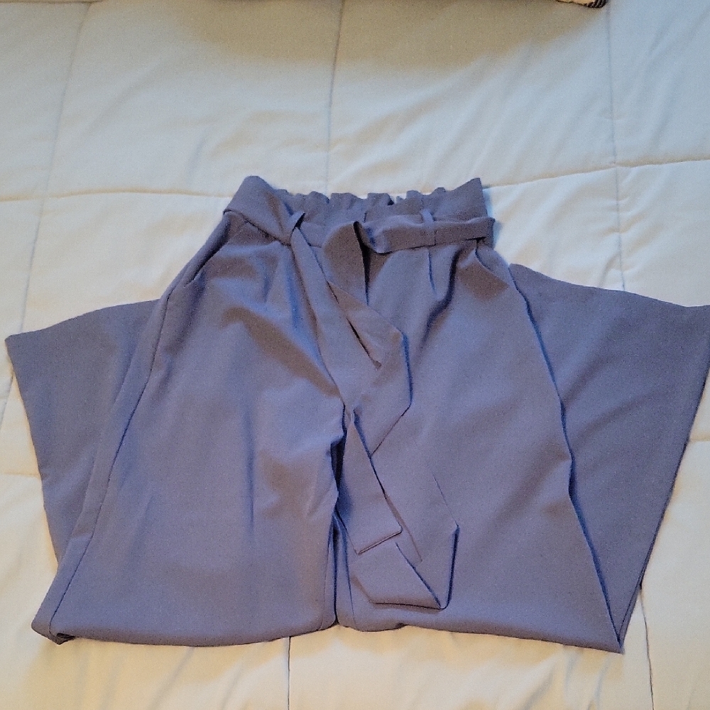 Stylish Blue Wide-Leg Pants